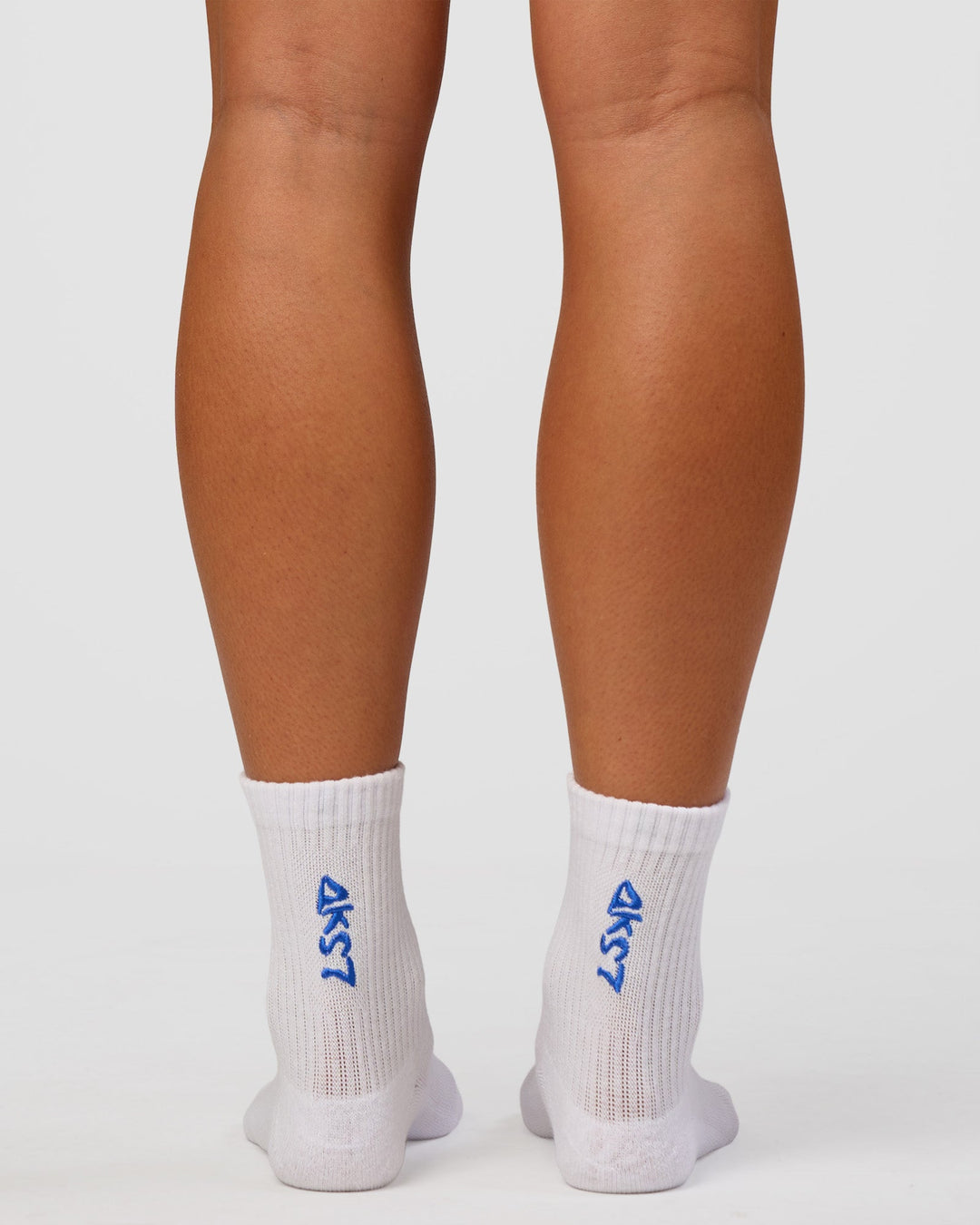 Set The Standard Quarter Socks - White-Electric Indigo - view 2