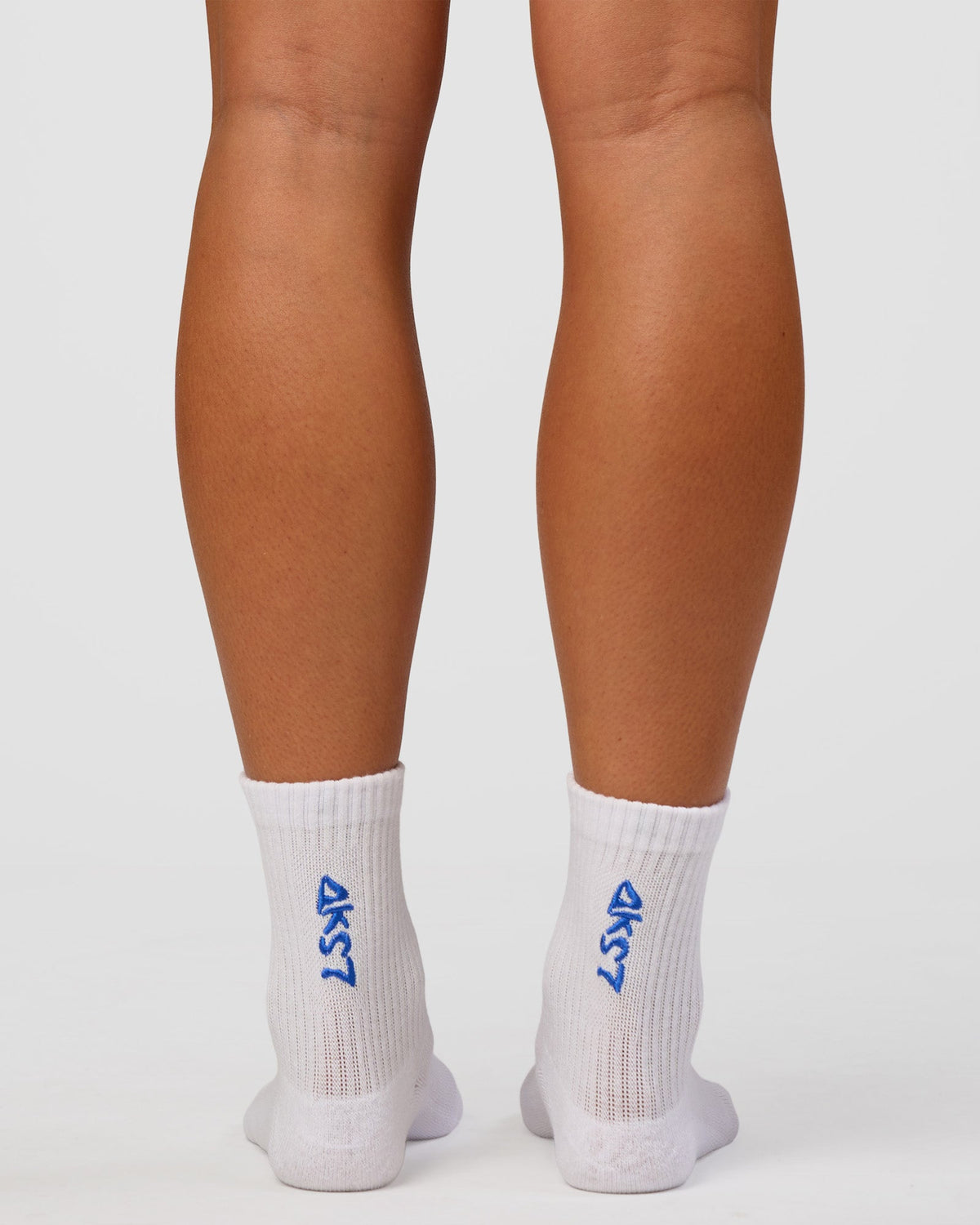 Set The Standard Quarter Socks - White-Electric Indigo - view 2