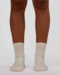 Signal Pilates Crew Grip Socks 2.0 - Off White-Future Navy | Thumbnail Index: 3