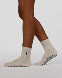 Signal Pilates Crew Grip Socks 2.0 - Off White-Future Navy | Thumbnail Index: 1
