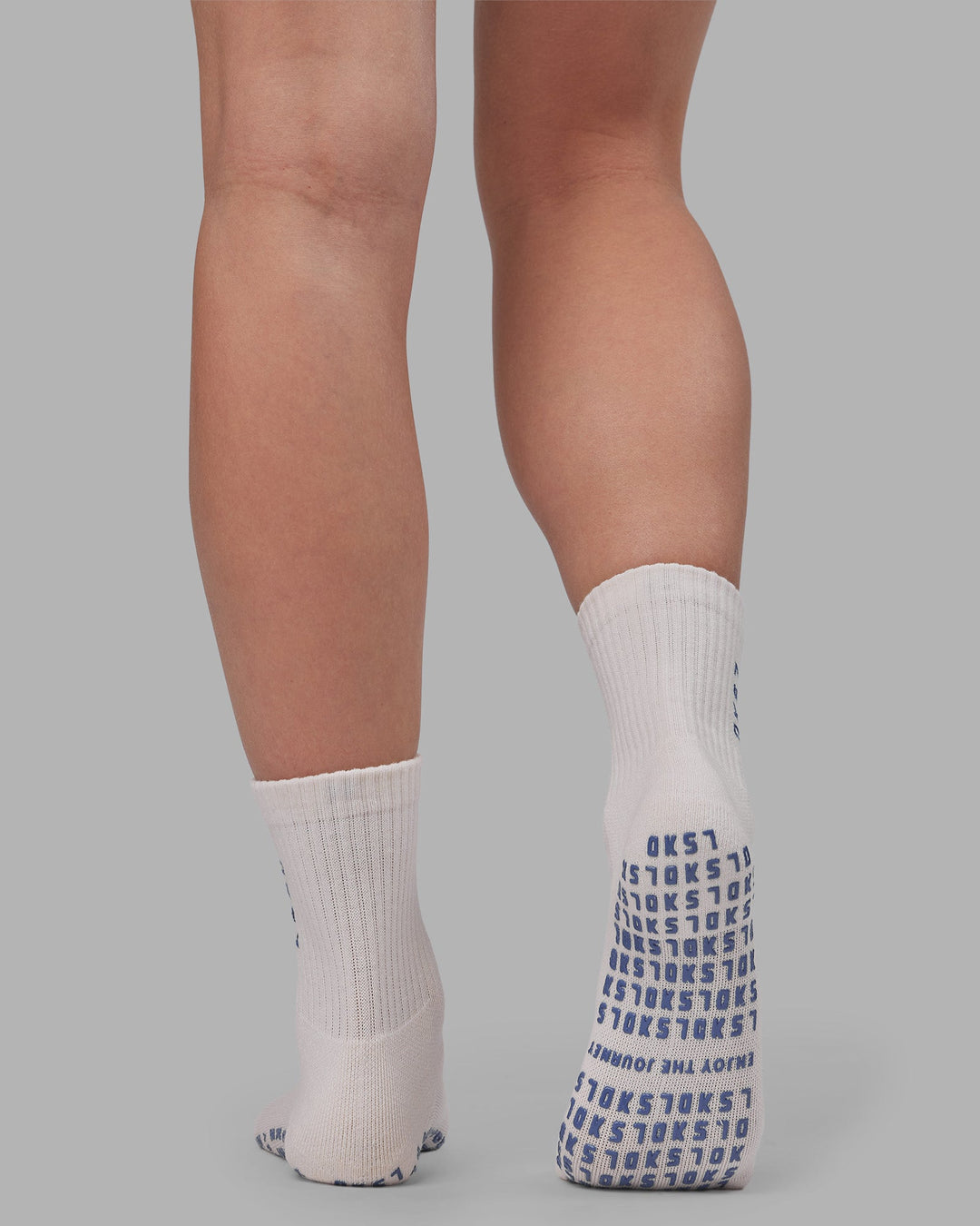 Signal Pilates Crew Grip Socks 2.0 - Off White-Power Cobalt - view 3