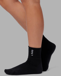 Signal 3 Pack Quarter Sock - Black-White | Thumbnail Index: 1