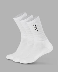 Signal Crew Socks White-Black | Thumbnail Index: 0