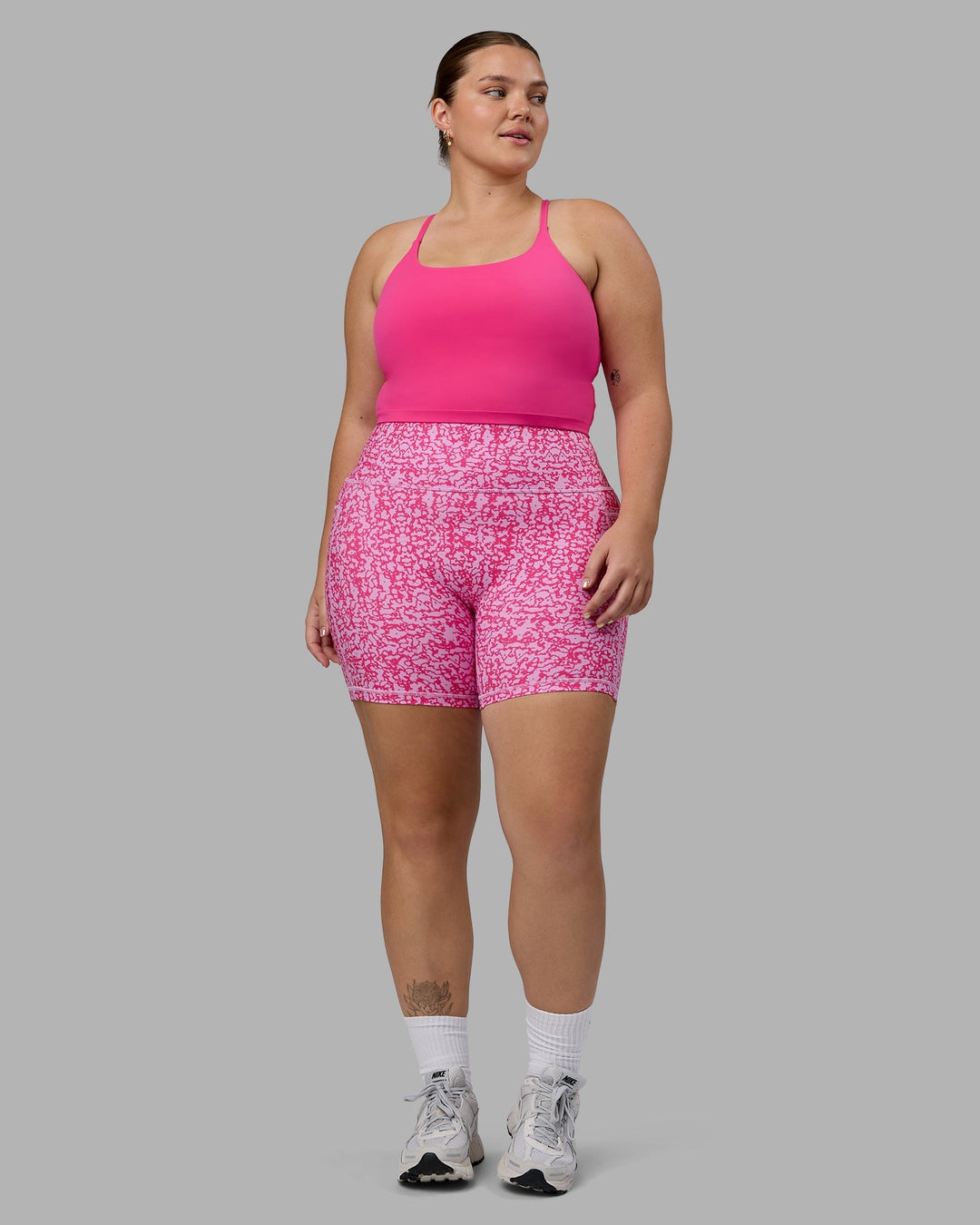 Twist Tank With Shelf Bra - Ultra Pink