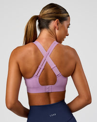 Woman wearing Stability High Support Sports Bra - Light Violet | Model:Charli | Size:XS (A-C Cup) | Thumbnail Index: 6