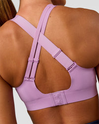 Woman wearing Stability High Support Sports Bra - Light Violet | Model:Charli | Size:XS (A-C Cup) | Thumbnail Index: 4