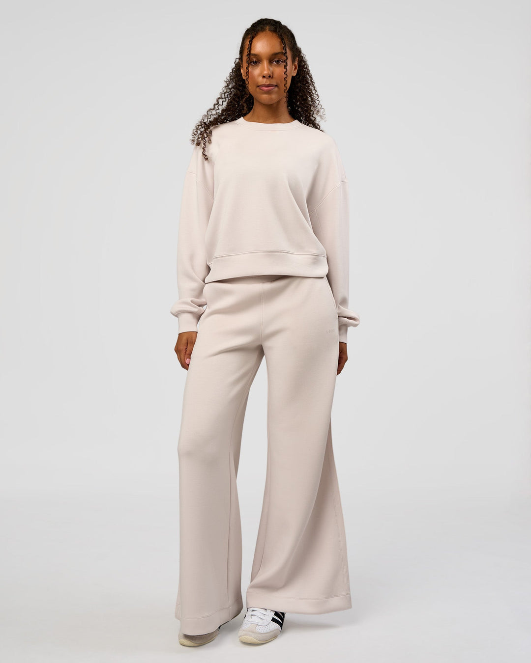 Woman wearing CF Elevate SoftTouch Pintuck Sweater  - Clay | Model:Jordan | Size:XS
