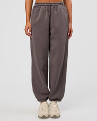 Woman wearing Distort Oversized Slouchy Fit Track Pant - Duskstone Washed | Model:Bianca | Size:XS | Thumbnail Index: 3