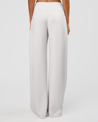 Woman wearing Elevate SoftTouch Wide Leg Pant Tall - Clay | Model:Georgia | Size:XS