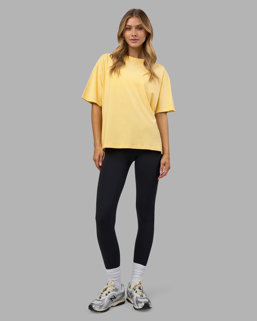 Go-To FLXCotton Oversized Tee - Lemon-White - view 5