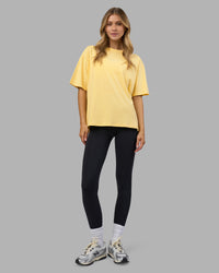 Go-To FLXCotton Oversized Tee - Lemon-White | Thumbnail Index: 4