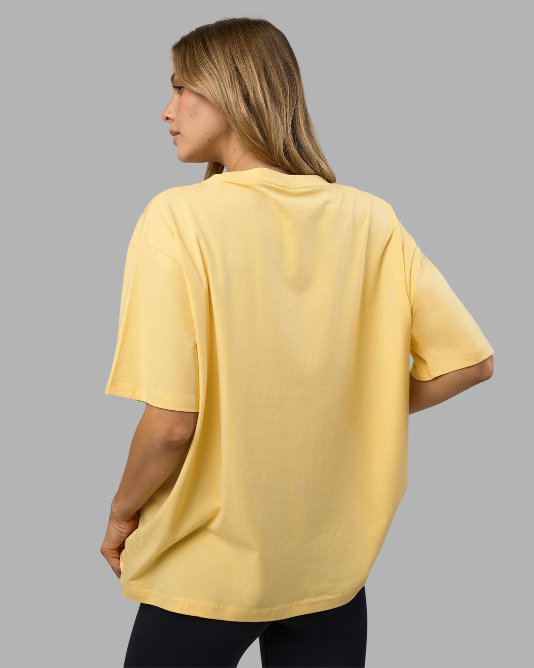Go-To FLXCotton Oversized Tee - Lemon-White - view 3
