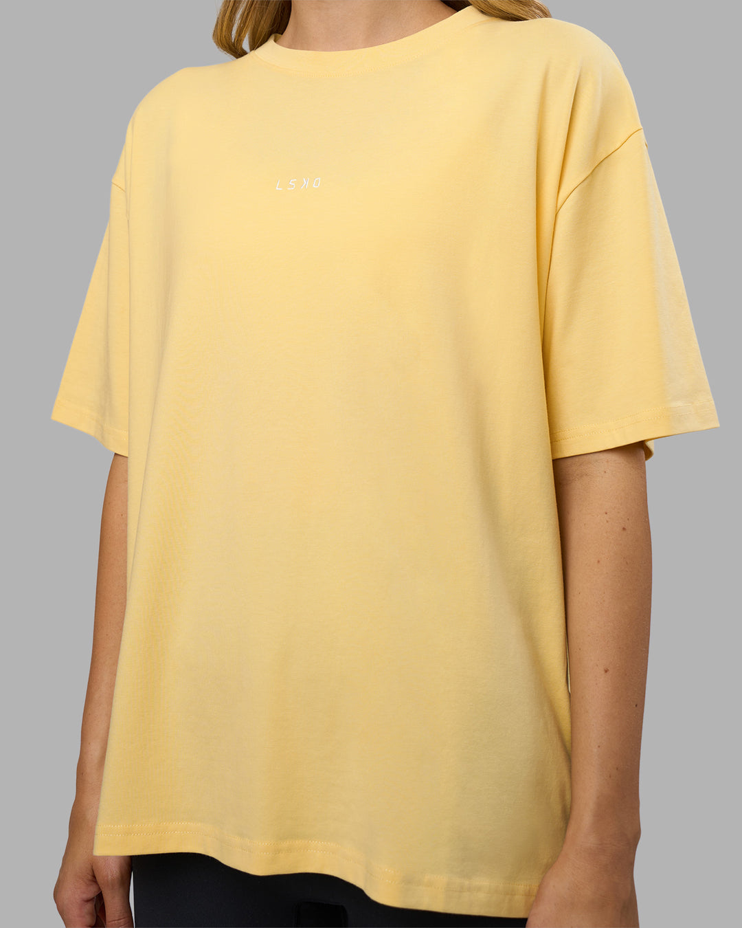 Go-To FLXCotton Oversized Tee - Lemon-White - view 4