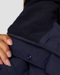 Woman wearing Go-To Puffer Jacket - Future Navy | Model:Brylee | Size:XS