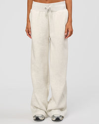 Woman wearing Go-To Wide Leg Track Pant Tall - Silver Marl | Model:Georgia | Size:XS | Thumbnail Index: 0