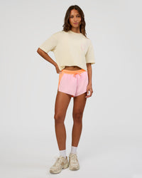 Woman wearing Love The Process FLXCotton Oversize Tee - Off White-Marshmallow | Model:Dakota | Size:XS
