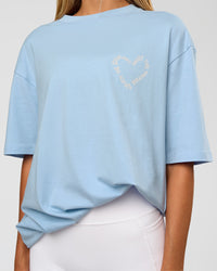 Woman wearing Love The Process FLXCotton Oversize Tee - Open Air-Off White | Model:Georgia | Size:XS | Thumbnail Index: 8