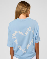 Woman wearing Love The Process FLXCotton Oversize Tee - Open Air-Off White | Model:Georgia | Size:XS | Thumbnail Index: 3
