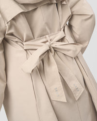 Woman wearing On the Move Trench Coat - Shale Beige | Model:Brylee | Size:XS