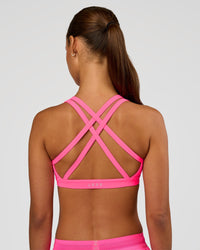 Woman wearing Velocity Sports Bra - Sugar Plum | Model:Brylee | Size:XS