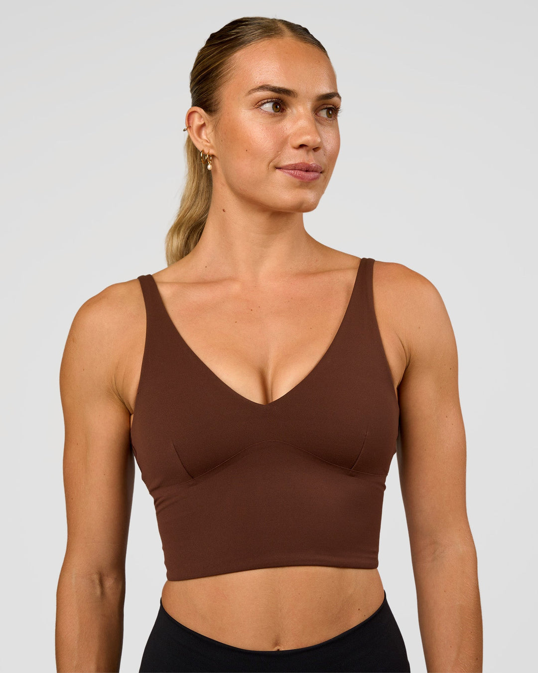 Long Distance Bra Vitality Long Line Sports Bra - Hot Chocolate | LSKD – LSKD US