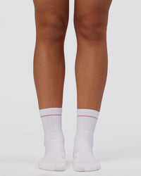 Your Race Fast Performance Quarter Socks - White-Marshmallow