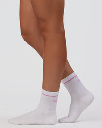 Your Race Fast Performance Quarter Socks - White-Marshmallow