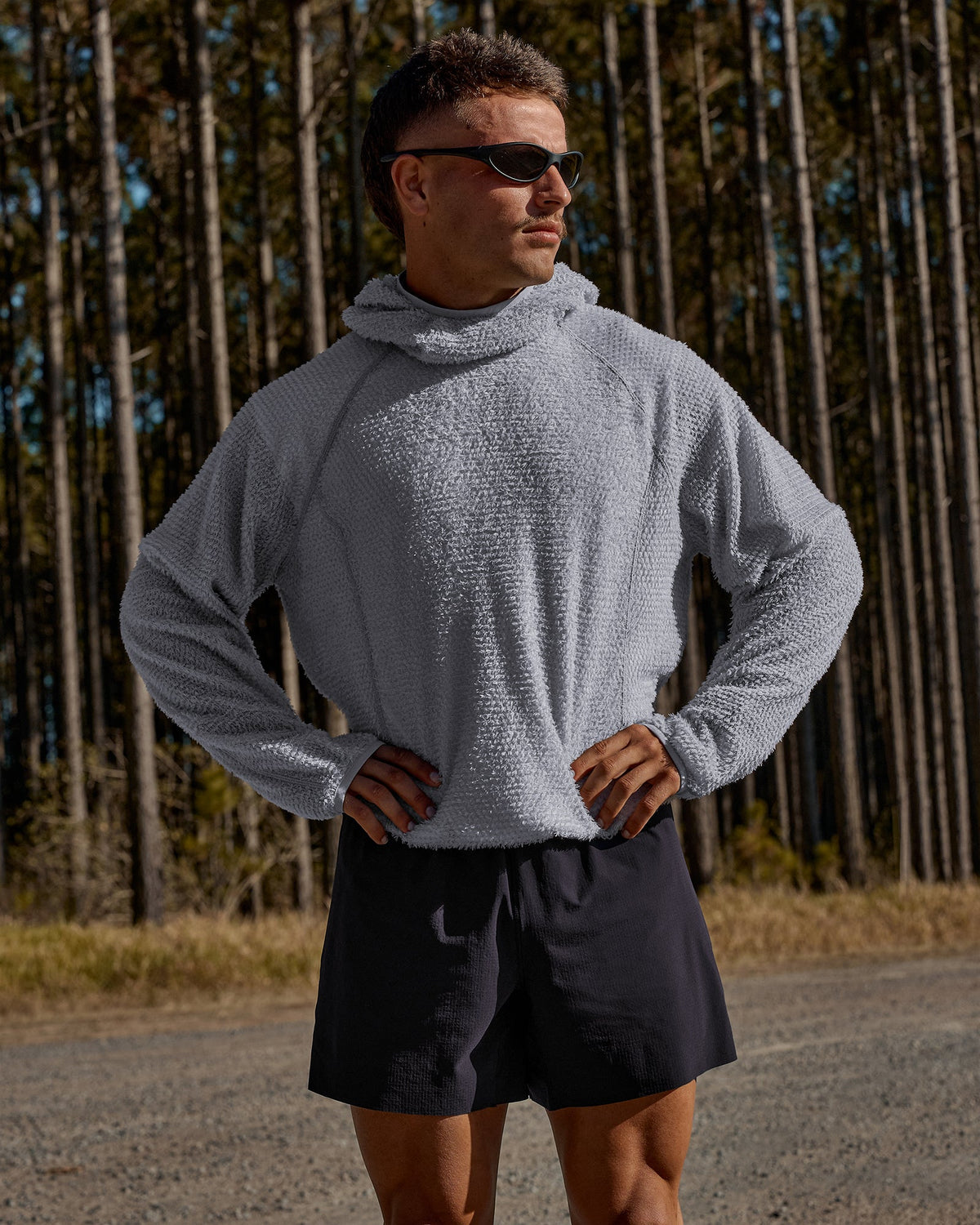 Man wearing AirTherma Hoodie - Alloy - view 1