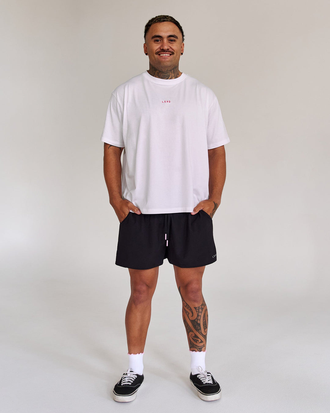 Campaign image of BCAM Go-To FLXCotton Oversized Tee - White-Marshmallow - view 8