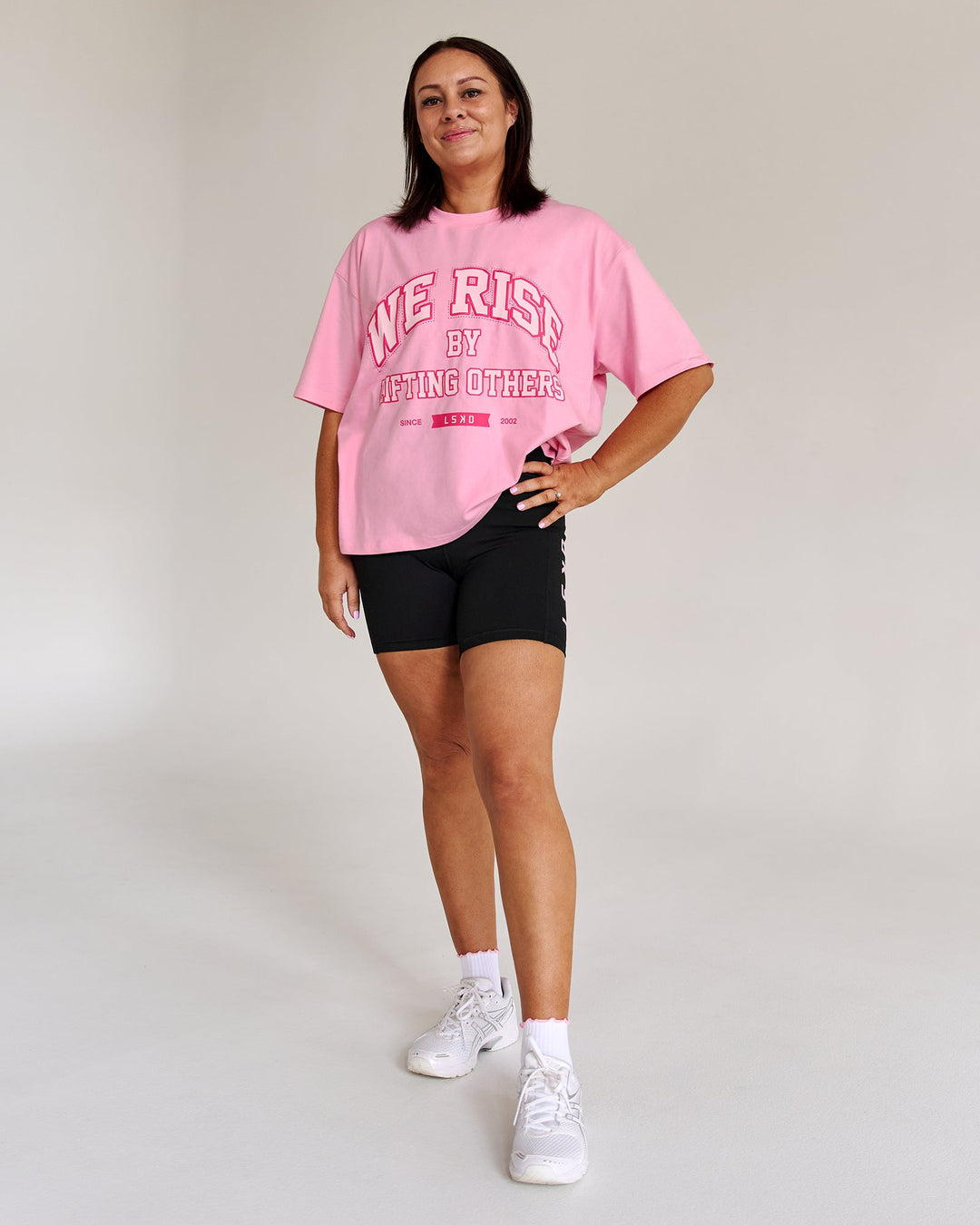 Campaign image of BCAM Heavyweight FLXCotton Graphic Boxed Tee - Pink Rose - view 4