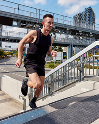 Man wearing Competition 5" Performance Short - Black