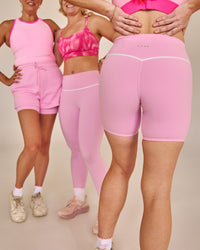 Campaign image of Pinnacle High-Rise 6" Short - Pink Rose-White | Thumbnail Index: 8