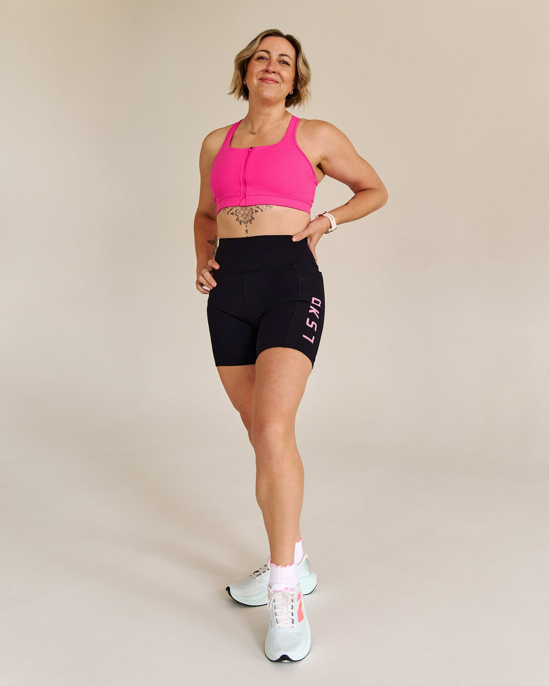 Campaign image of Rep Ultra High-Rise 6" Short Pockets - Black-Pink Rose - view 9
