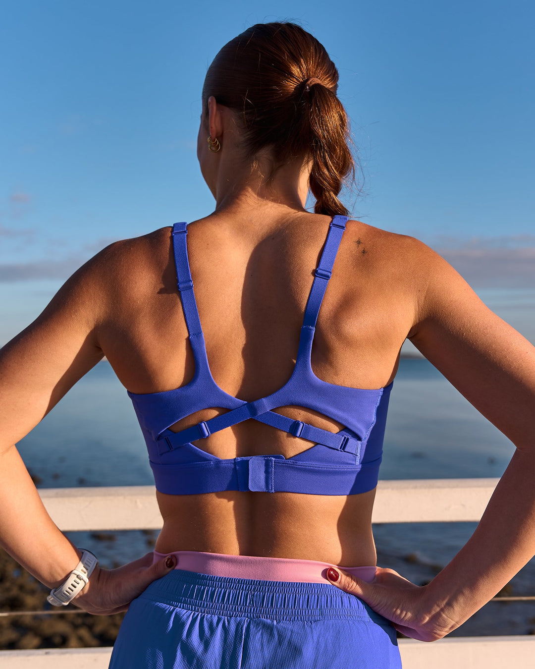 Campaign image of Vision Sports Bra - Power Cobalt - view 1