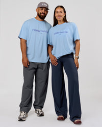 Duo wearing VS6 1% Better Fathers Day FLXCotton Oversized Tee - Open Air | Model:Jess | Size:S | Model:Jordan | Size:XL | Thumbnail Index: 6
