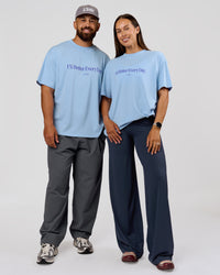 Duo wearing VS6 1% Better Fathers Day FLXCotton Oversized Tee - Open Air | Model:Jess | Size:S | Model:Jordan | Size:XL | Thumbnail Index: 12