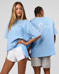 Duo wearing Strong is Beautiful Heavyweight Oversized Tee - Open Air | Model:Georgia | Size:XS | Model:Malebo | Size:M | Thumbnail Index: 0