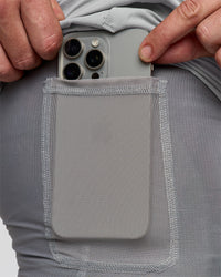 Man wearing Hybrid Lined 5" Short - Alloy | Model:Jaiden | Size:L | Thumbnail Index: 1