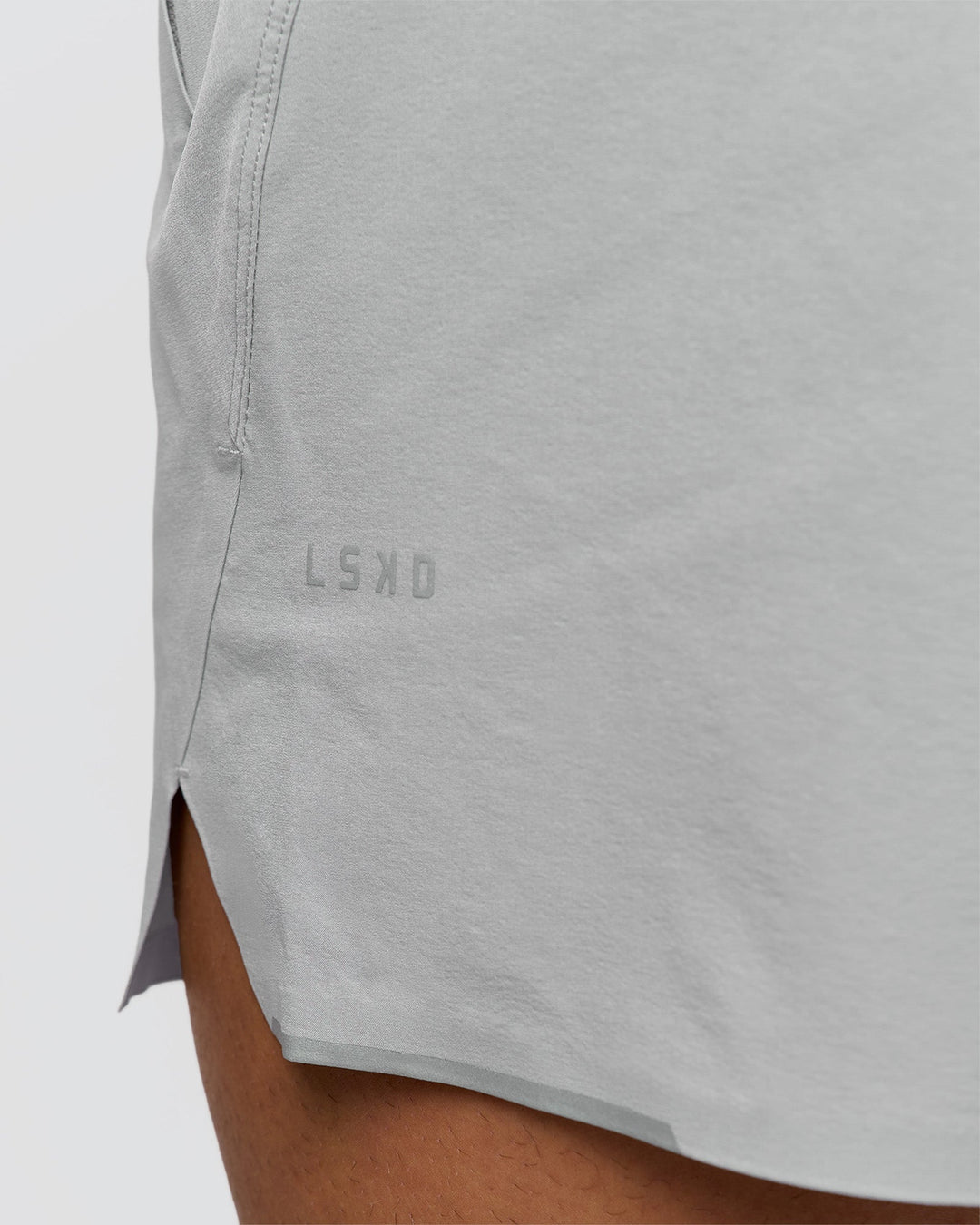 Man wearing Hybrid Lined 5" Short - Alloy | Model:Jaiden | Size:L - view 11