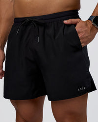 Pace 5" Lined Running Short - Black-Reflective | Thumbnail Index: 0