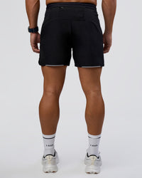 Pace 5" Lined Running Short - Black-Reflective | Thumbnail Index: 4
