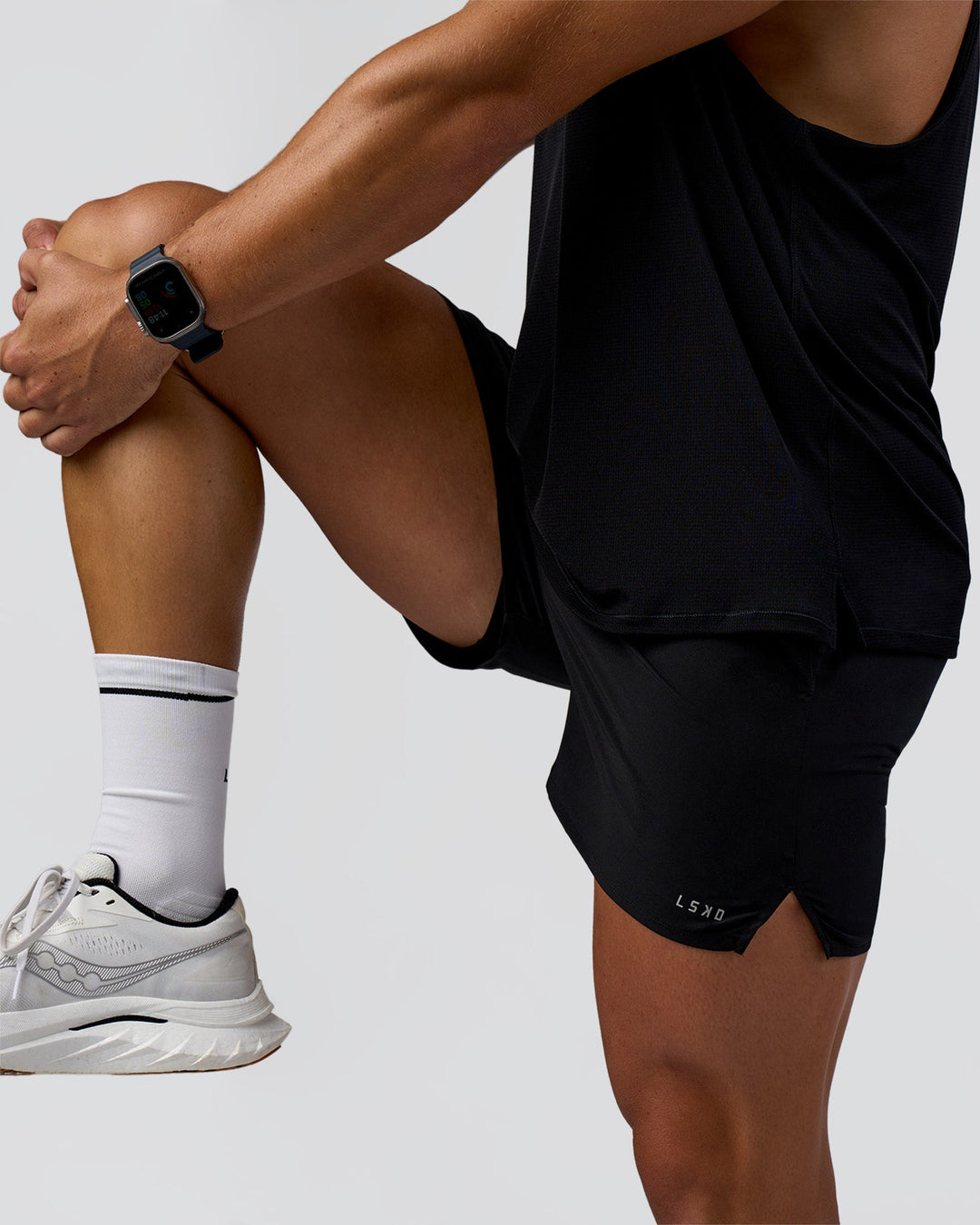 Pace 5" Lined Running Short - Black-Reflective - view 3