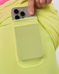 Man wearing UltraAir 5" Lined Performance Short - Sugar Plum-Lime Glo | Model:Jaiden | Size:L | Thumbnail Index: 7