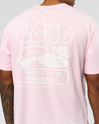 Man wearing Dare To Think FLXCotton Tee Oversize - Marshmallow Washed-White | Model:Xav | Size:L | Thumbnail Index: 1