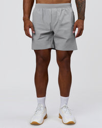 Man wearing Hybrid Lined 7" Short - Alloy | Model:Xav | Size:L | Thumbnail Index: 2
