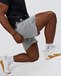 Man wearing Hybrid Lined 7" Short - Alloy | Model:Xav | Size:L | Thumbnail Index: 4