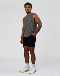 Man wearing Hybrid Lined 7" Short - Black | Model:Xav | Size:L | Thumbnail Index: 11