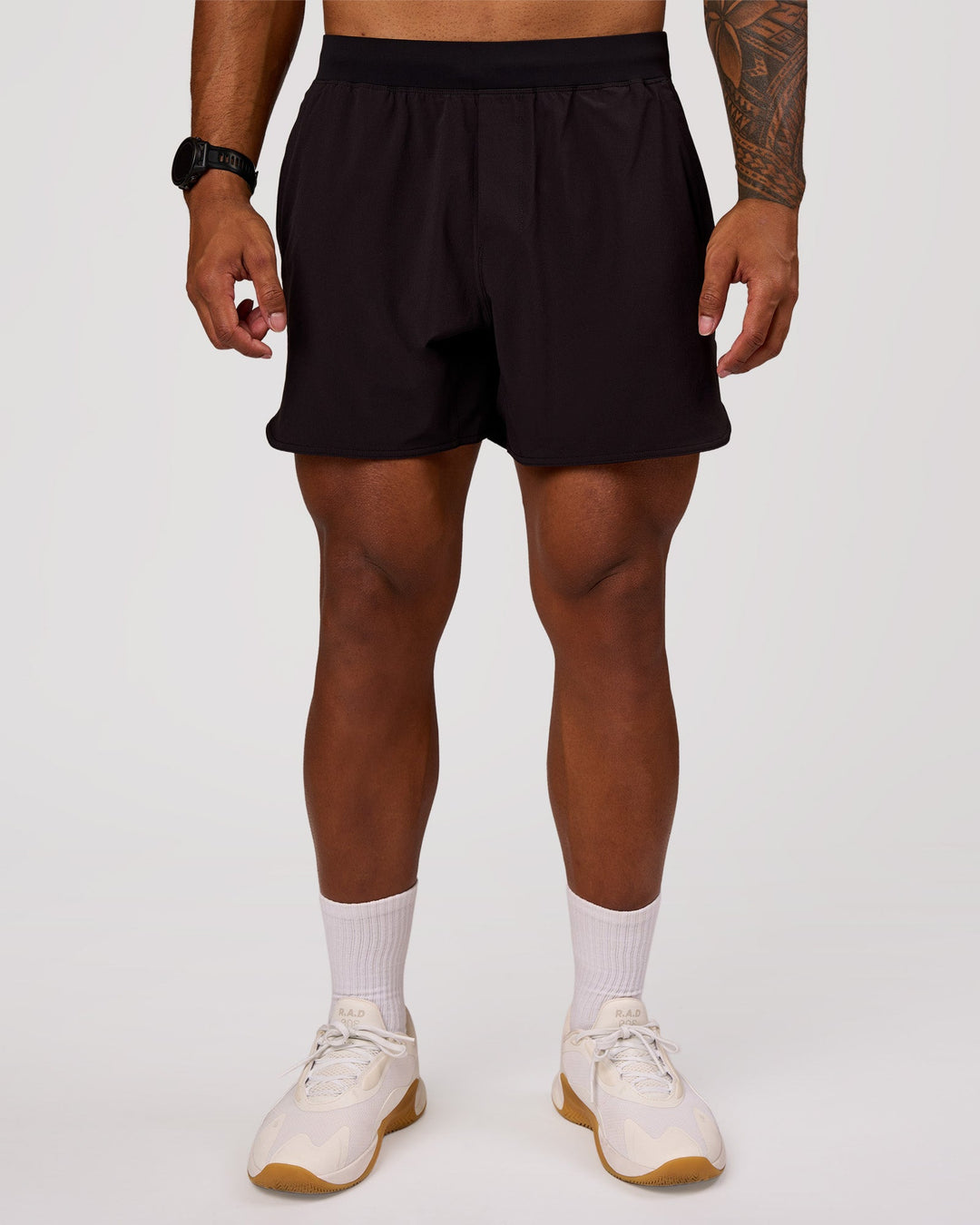 Man wearing Lift 6" Short - Black-Reflective | Model:Xav | Size:L - view 5