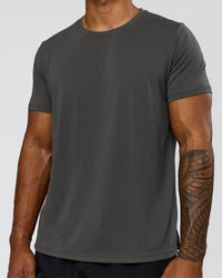 Man wearing Rep Training Tee - Dark Storm | Model:Xav | Size:L | Thumbnail Index: 4
