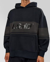 Man wearing A-Team Oversized Hoodie - Caviar-Onyx | Model:Albert | Size:M | Thumbnail Index: 9